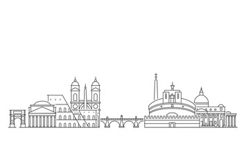 Rome skyline, Italy