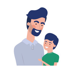 father with son avatar character