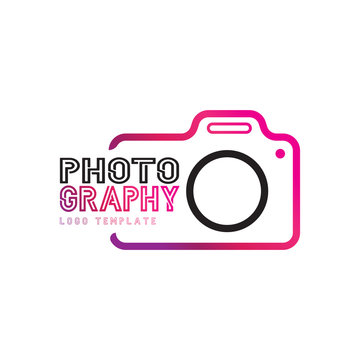photography logo with rainbow color