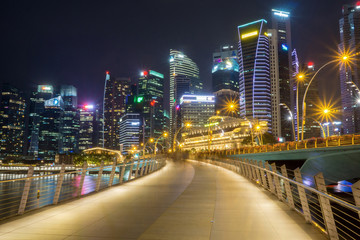Fototapeta na wymiar Singapore city at night.