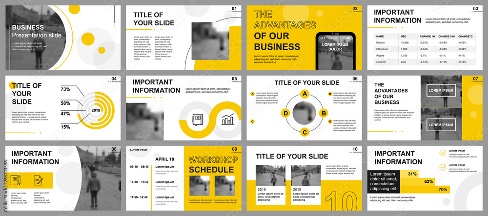 Poster Business presentation slides templates from infographic elements. Can be used for presentation template, flyer and leaflet, brochure, corporate report, marketing, advertising, annual report, banner.