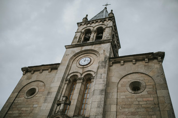 Fototapeta na wymiar Santa Marina Church, in Sarria village, Galicia, Spain.