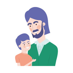 father with son avatar character