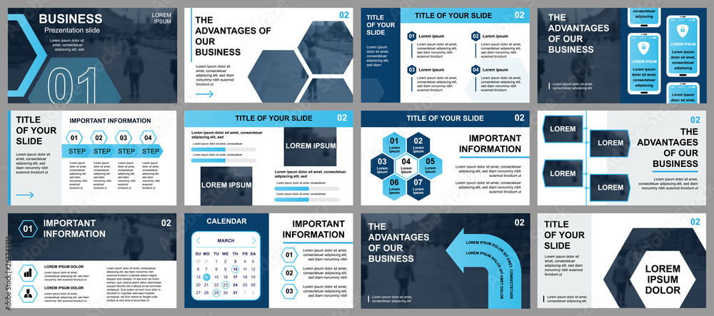 Aufkleber Business presentation slides templates from infographic elements. Can be used for presentation template, flyer and leaflet, brochure, corporate report, marketing, advertising, annual report, banner.