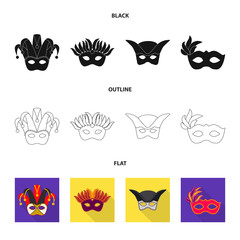 Vector illustration of luxury and celebration icon. Set of luxury and hide  stock symbol for web.