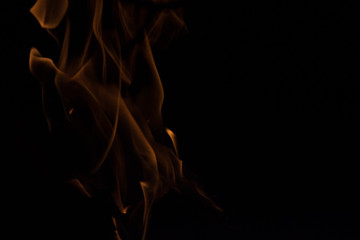 fire on black background