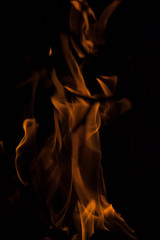 fire on black background