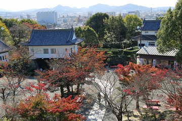 秋の犬山城からの風景