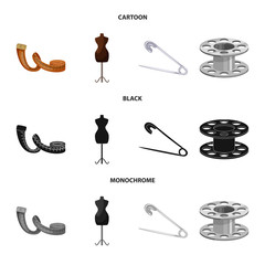 Vector illustration of craft and handcraft icon. Collection of craft and industry stock symbol for web.