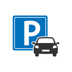 Parking icon. Sign parking for cars. Vector illustration.
