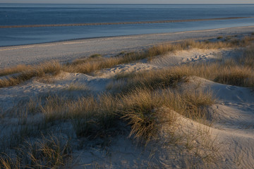 schöne Dünen Landschaft am Nordsee Strand auf Sylt