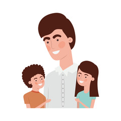 father with children avatar character