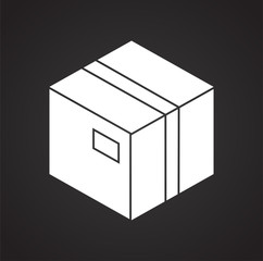 Box icon on background for graphic and web design. Simple vector sign. Internet concept symbol for website button or mobile app.