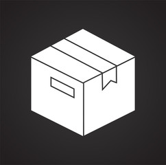 Box icon on background for graphic and web design. Simple vector sign. Internet concept symbol for website button or mobile app.