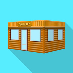 Vector illustration of shop and grocery sign. Collection of shop and restaurant stock vector illustration.