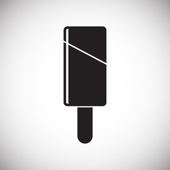 Ice cream icon on background for graphic and web design. Simple vector sign. Internet concept symbol for website button or mobile app.