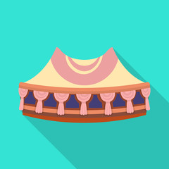 Vector design of canopy and tent icon. Set of canopy and sun stock symbol for web.