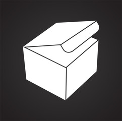 Box icon on background for graphic and web design. Simple vector sign. Internet concept symbol for website button or mobile app.