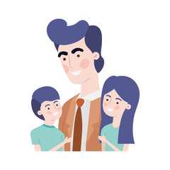 father with children avatar character