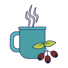 Coffee cup hot beverage coffeeshop products blue lines