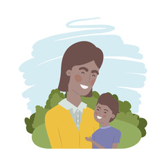 father with son avatar character