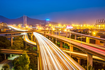 City overpass at night