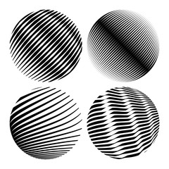 Round shapes. Geometric abstractions for backgrounds and logos.