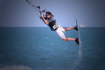 kitesurfer in action