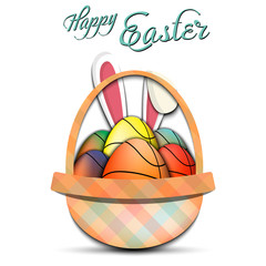 Fototapeta premium Happy Easter. Basketball balls in the form of eggs