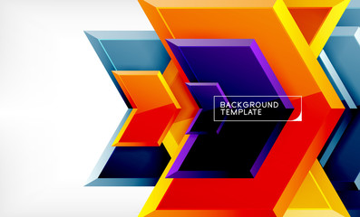 Fototapeta premium Shiny glossy arrows background, clean modern geometric design, futuristic composition