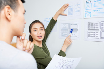 UX designer working with UI specialist