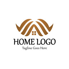 Home logo design template. Vector illustration