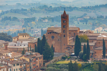 Fototapeta na wymiar Siena. Basilica of Santa Maria dei Servi.