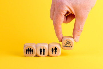 Mobility mit Fahrrad für flexible Nutzung im Verkehr