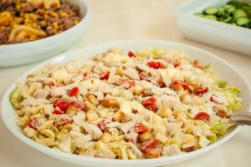 salad with bread crouton