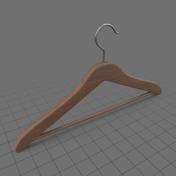 Wooden coat hanger