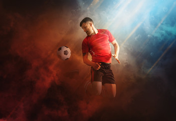 Football player in action