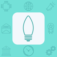 Light bulb vector icon sign symbol