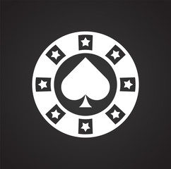 Casino icon on background for graphic and web design. Simple vector sign. Internet concept symbol for website button or mobile app.