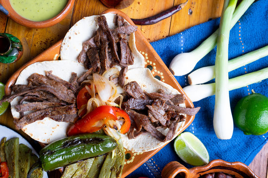 Mexican dried beef cecina tacos