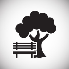 Outdoor landscape icon on background for graphic and web design. Simple vector sign. Internet concept symbol for website button or mobile app.