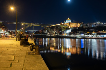 Fototapeta na wymiar Dom Luis bridge in Porto Portugal