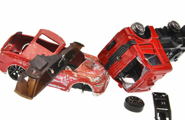 car accident and damaged car 