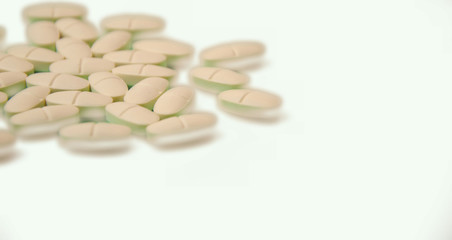 Fototapeta na wymiar White pills isolated