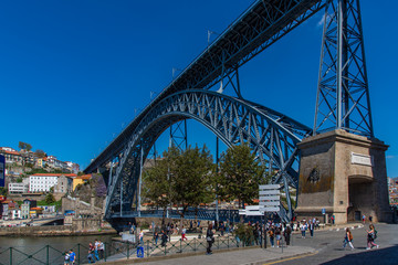 Dom Luis I bridge in Porto Portugal