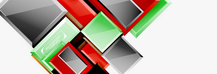 Abstract square composition for background, banner or logo