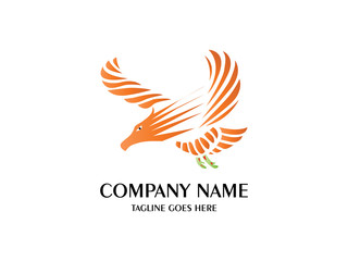 Obraz premium Abstract And Unique eagle vector design template. An exotic bird on white background&nbsp;