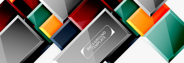 Minimal square banner abstract background