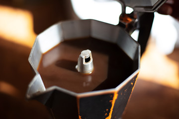 Close-up of coffee mocha