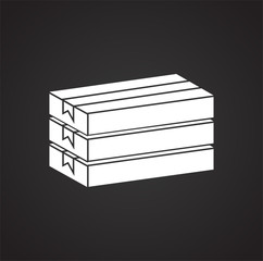 Box icon on background for graphic and web design. Simple vector sign. Internet concept symbol for website button or mobile app.